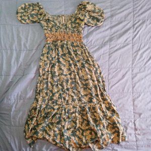 Free People Ellie Puff Sleeved Maxi Dress